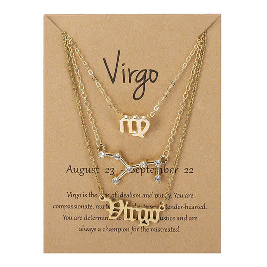 Celestial Whispers Necklace Collection Virgo