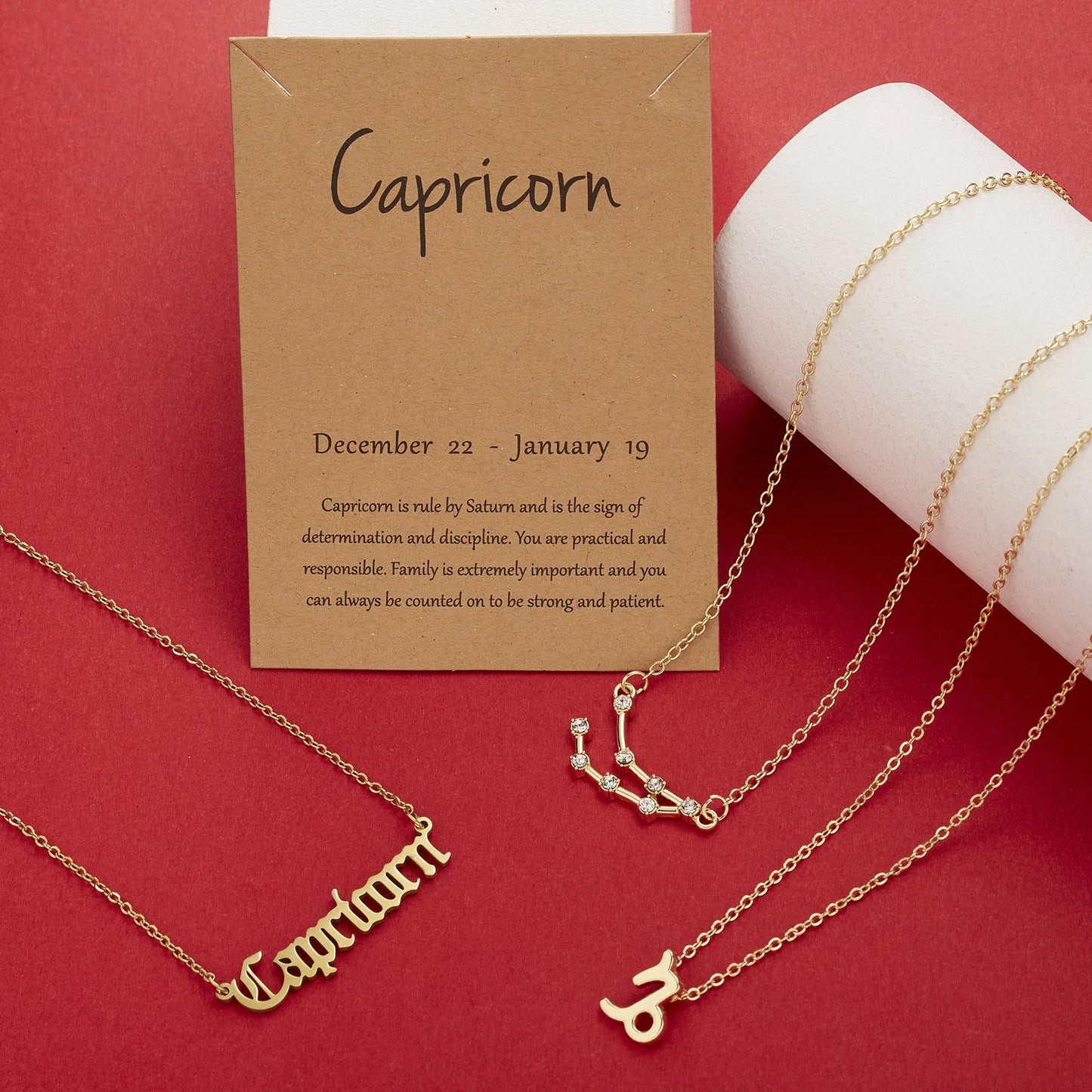 Celestial Whispers Necklace Collection Capricorn